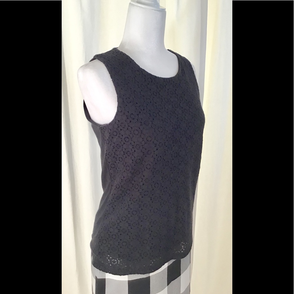Talbots Black Eyelet Front Shell - Picture 3 of 8